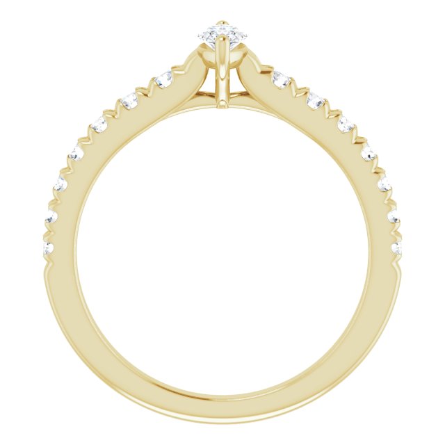 marquise-10K Yellow gold