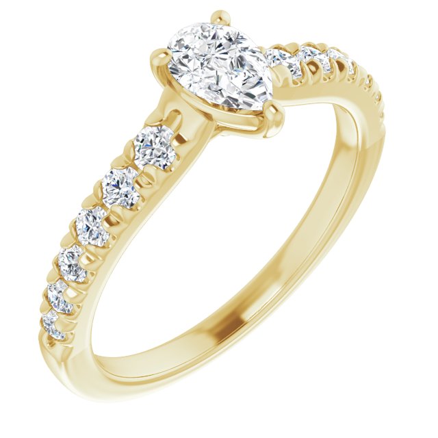 pear-14K Yellow gold