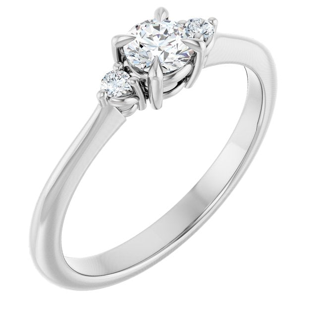 round-14K White gold