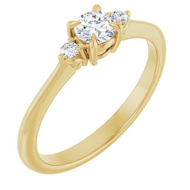 round-14K Yellow gold