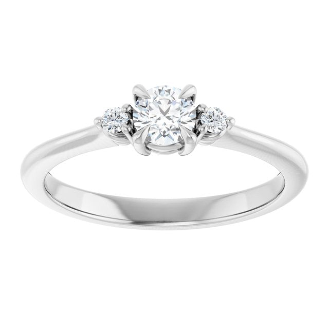 round-14K White gold