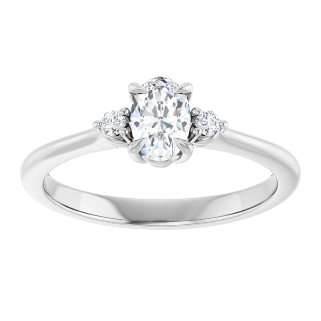 oval-14K White gold