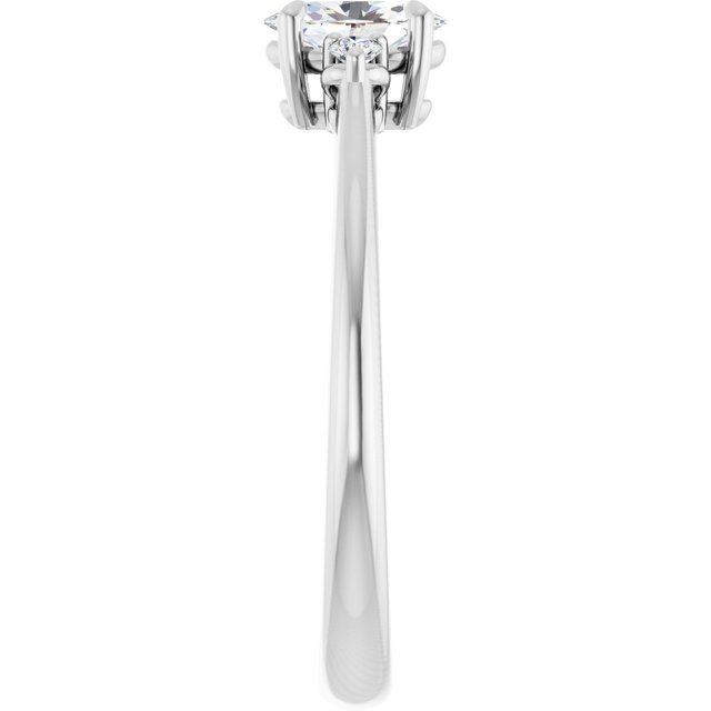 oval-14K White gold