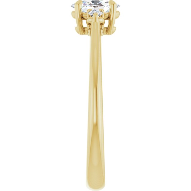 oval-10K Yellow gold