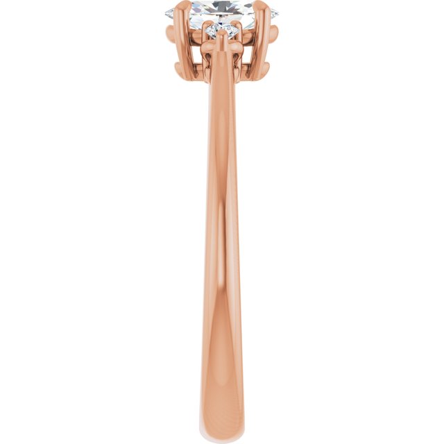 oval-14K Rose gold