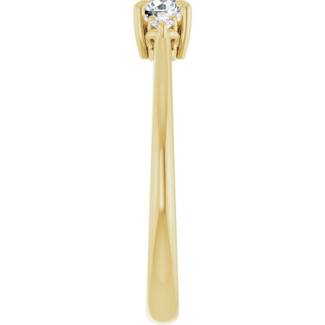 round-14K Yellow gold