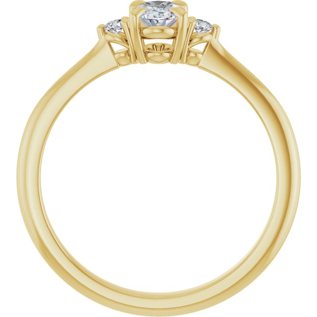 oval-10K Yellow gold