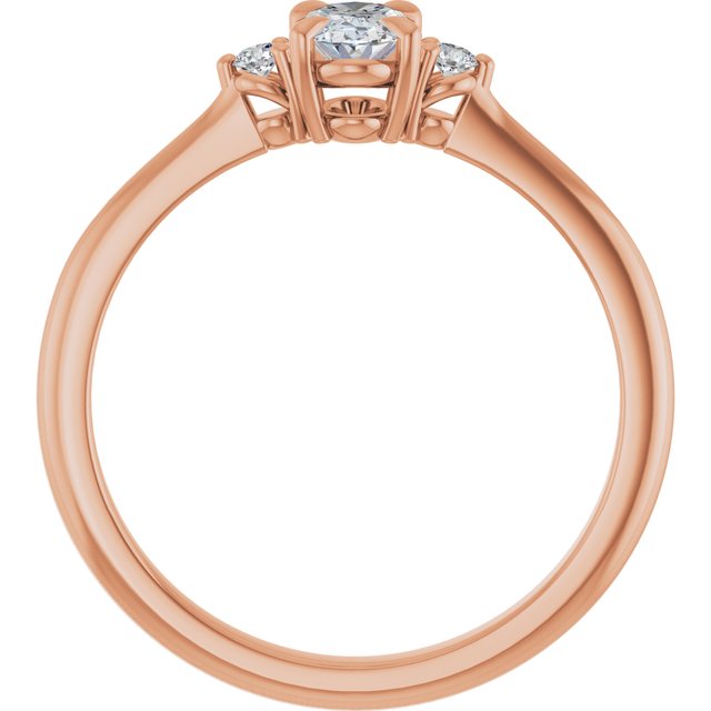 oval-14K Rose gold