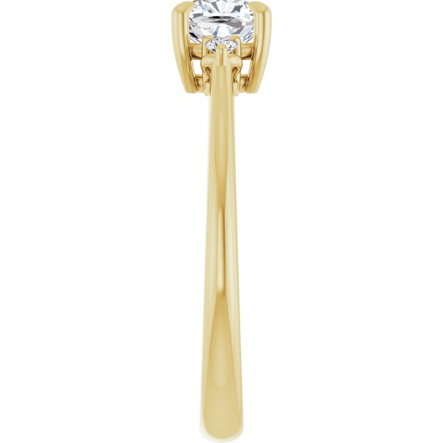 cushion-14K Yellow gold
