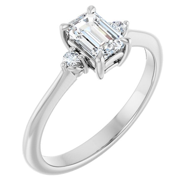 emerald-14K White gold