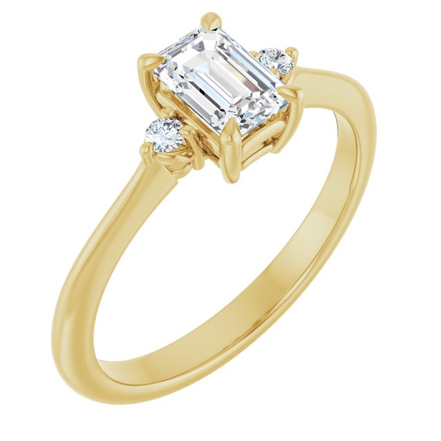 emerald-10K Yellow gold