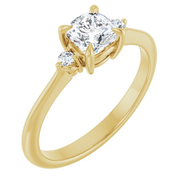 cushion-10K Yellow gold