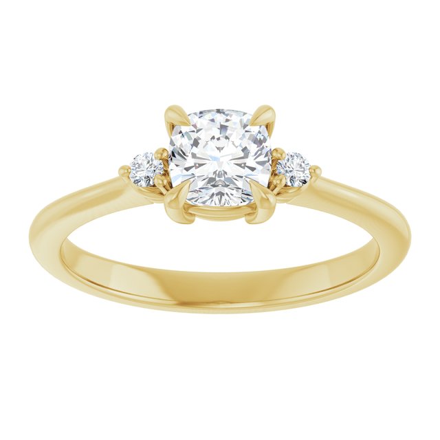 cushion-10K Yellow gold
