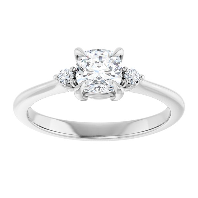 cushion-14K White gold