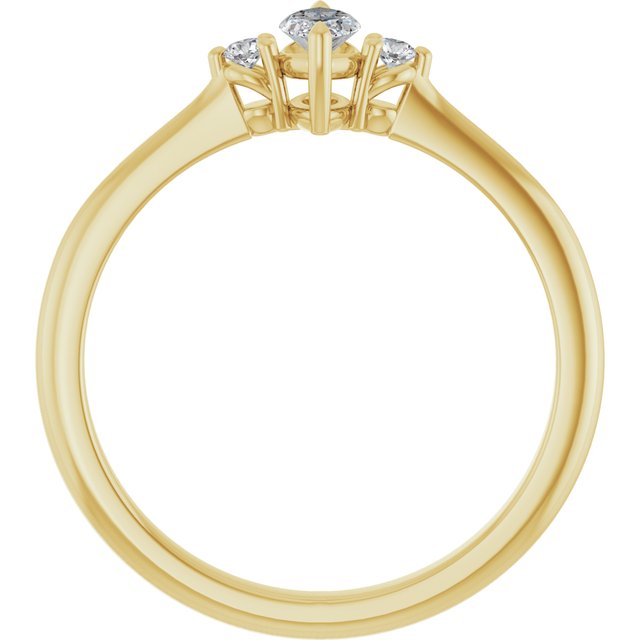 marquise-14K Yellow gold