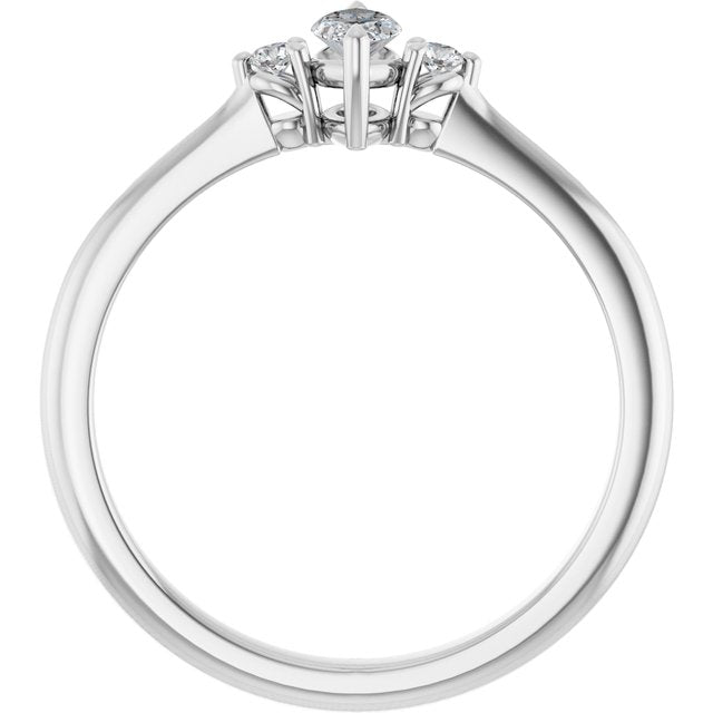 marquise-14K White gold