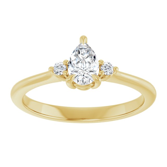 pear-14K Yellow gold