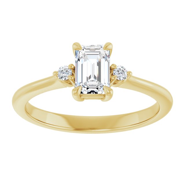 emerald-14K Yellow gold