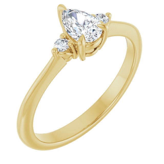pear-14K Yellow gold