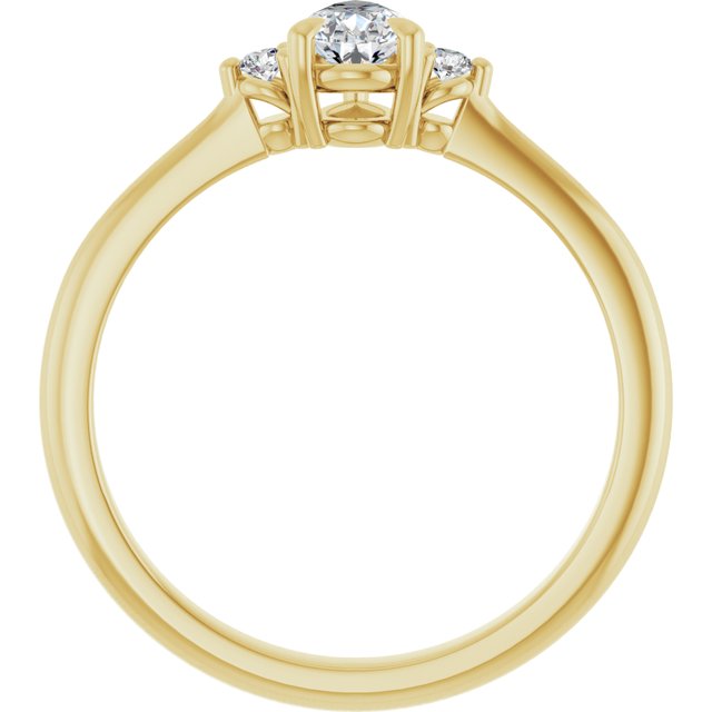 pear-14K Yellow gold