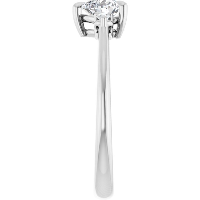 heart-14K White gold