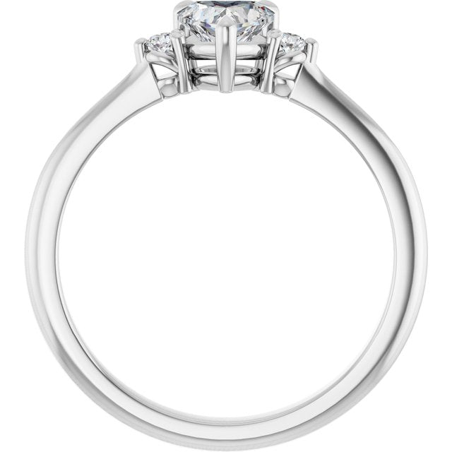 heart-14K White gold