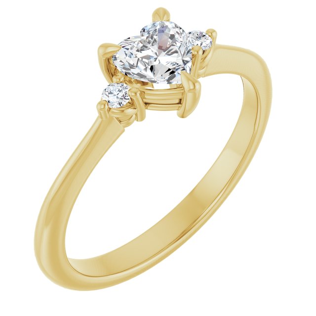 heart-10K Yellow gold
