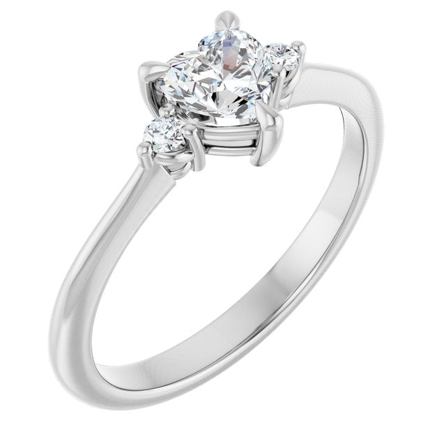 heart-14K White gold