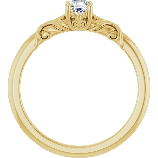 round-14K Yellow gold