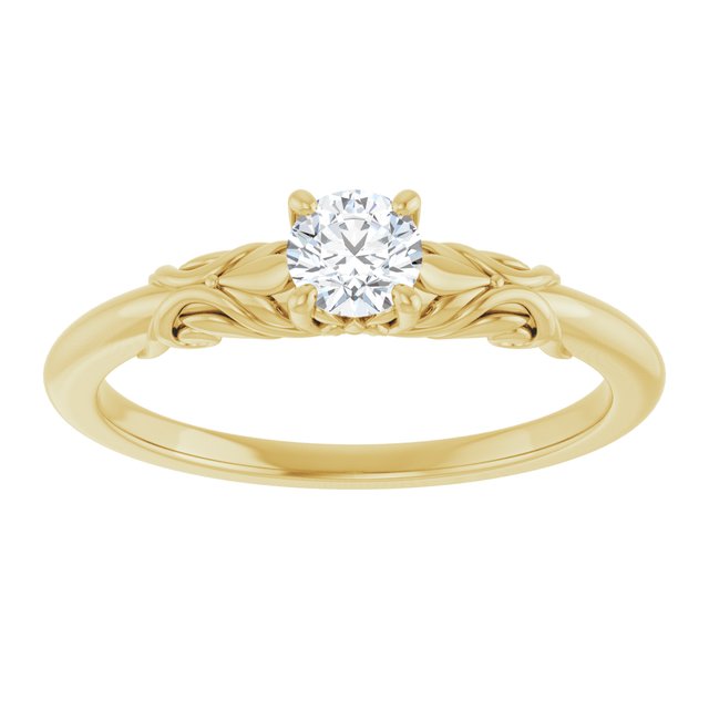 round-14K Yellow gold