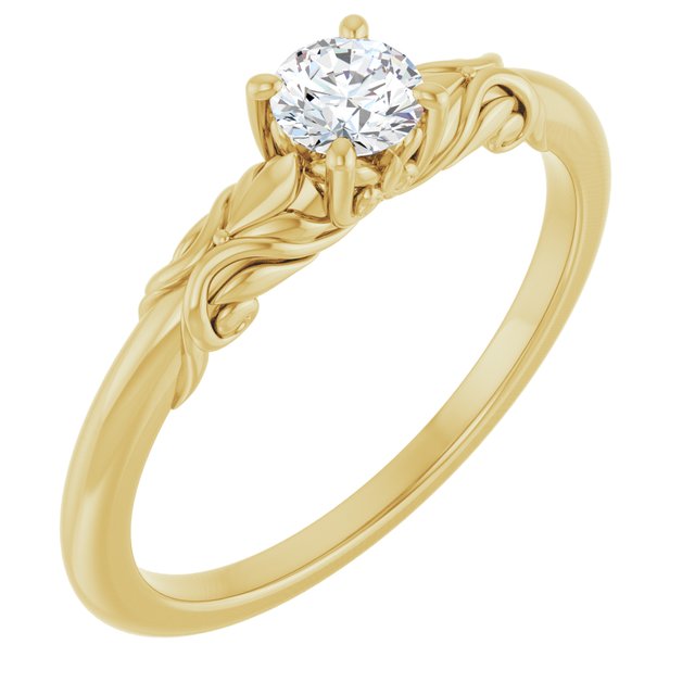 round-14K Yellow gold