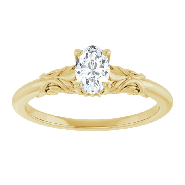 oval-10K Yellow gold