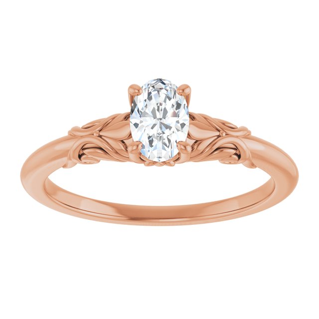 oval-10K Rose gold