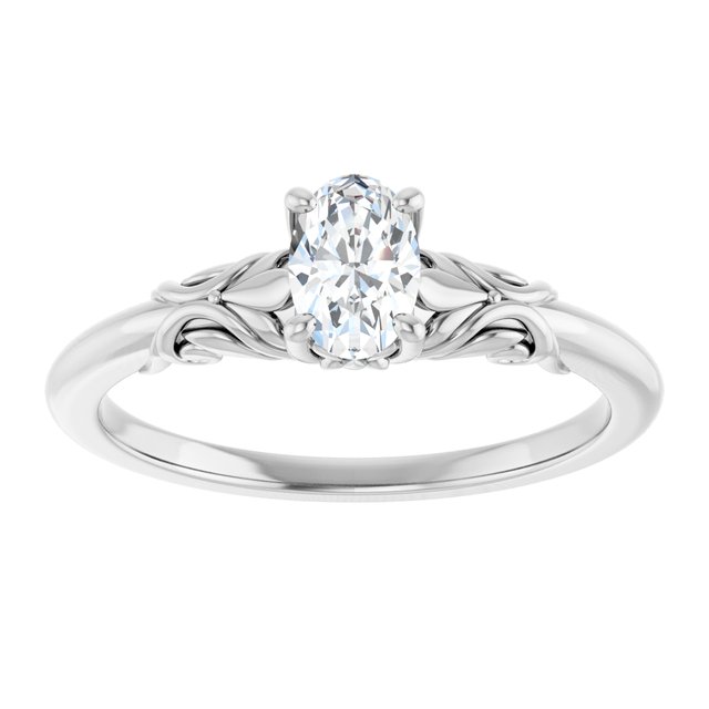 oval-10K White gold