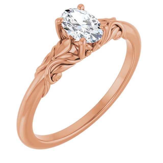oval-10K Rose gold