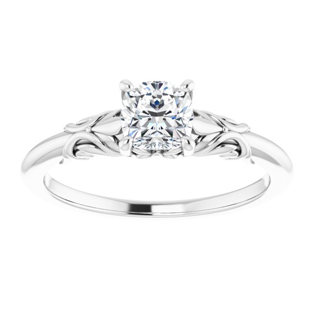 cushion-18K White gold