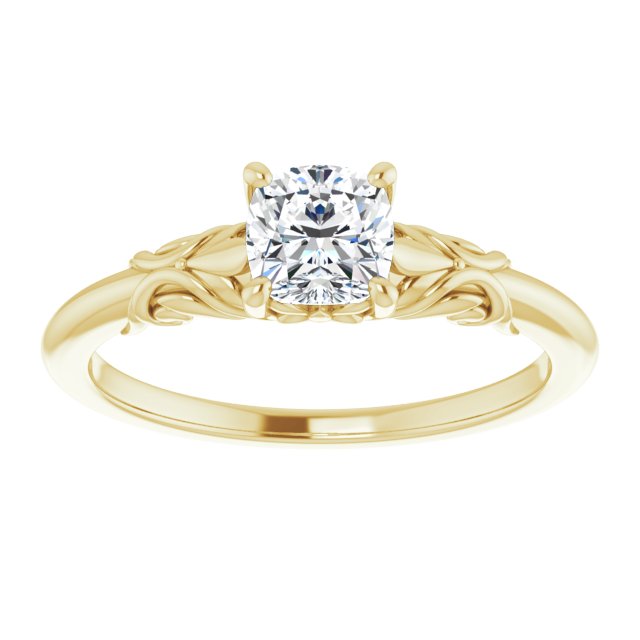 cushion-10K Yellow gold