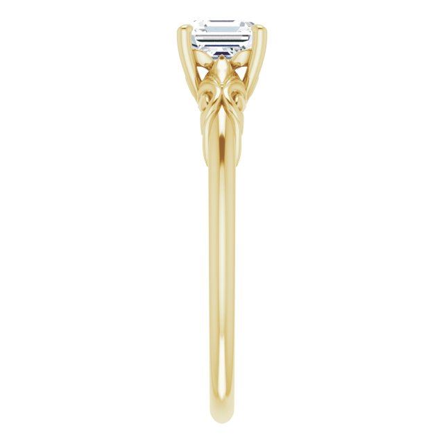 asscher-14K Yellow gold