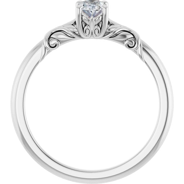 oval-10K White gold