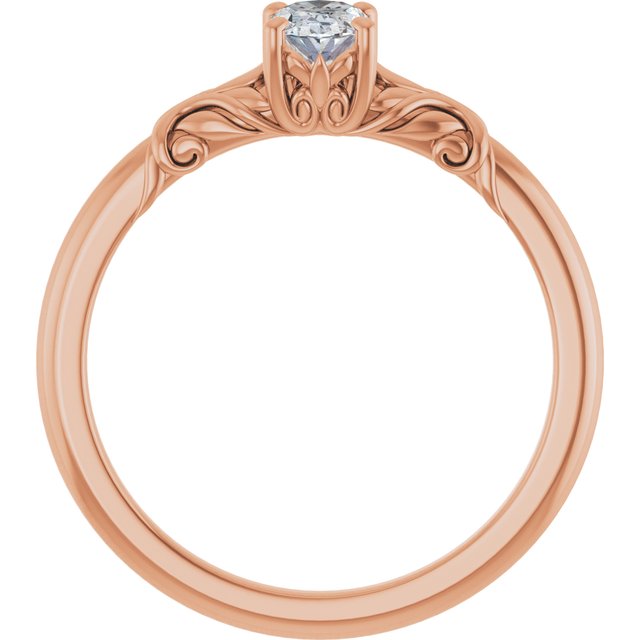 oval-10K Rose gold