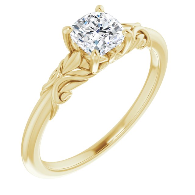 cushion-10K Yellow gold