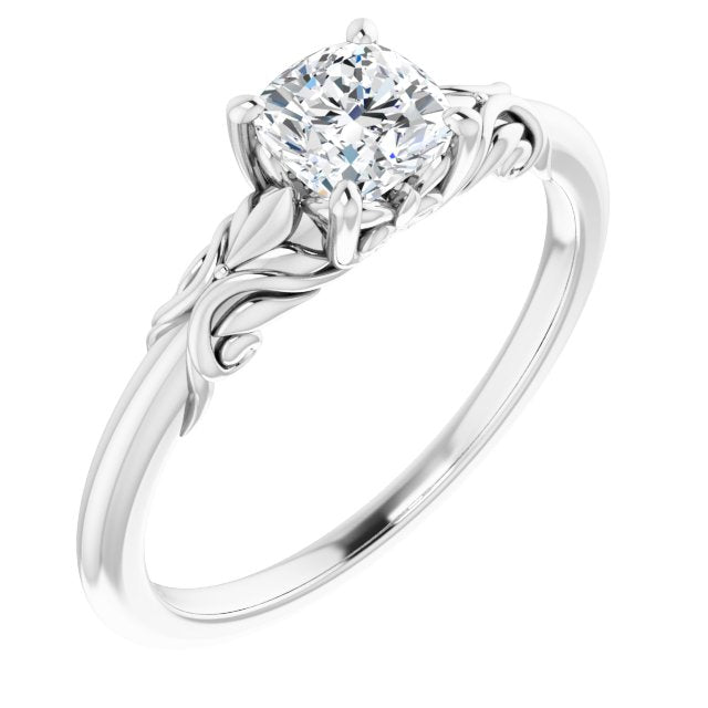 cushion-18K White gold