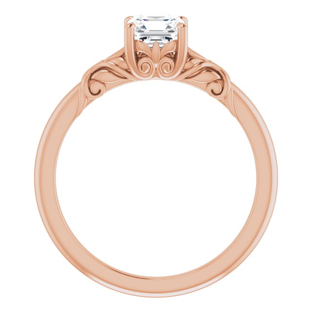 asscher-14K Rose gold
