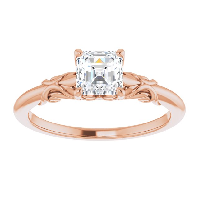 asscher-10K Rose gold