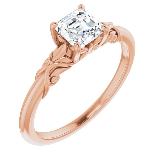 asscher-18K Rose gold