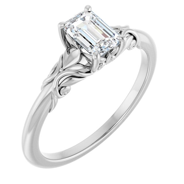 emerald-10K White gold