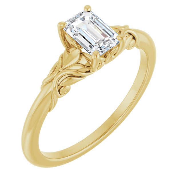 emerald-10K Yellow gold