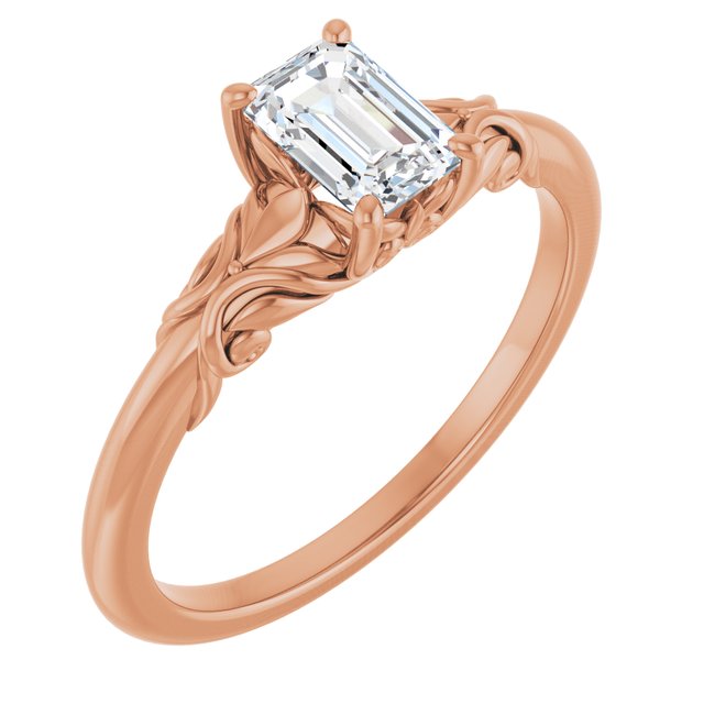 emerald-18K Rose gold