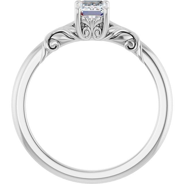 emerald-14K White gold