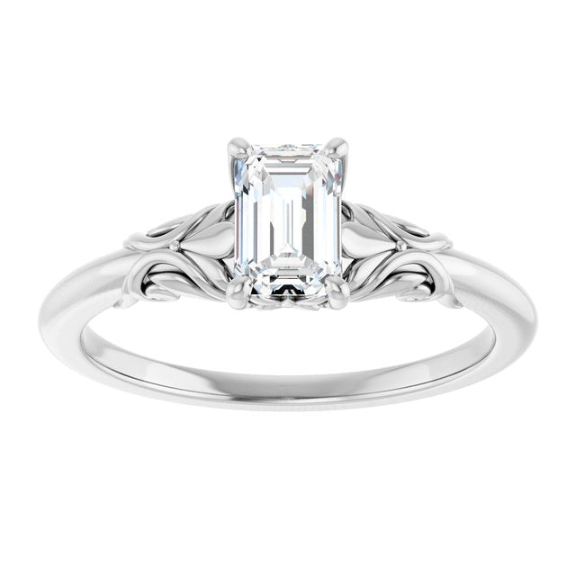 emerald-14K White gold